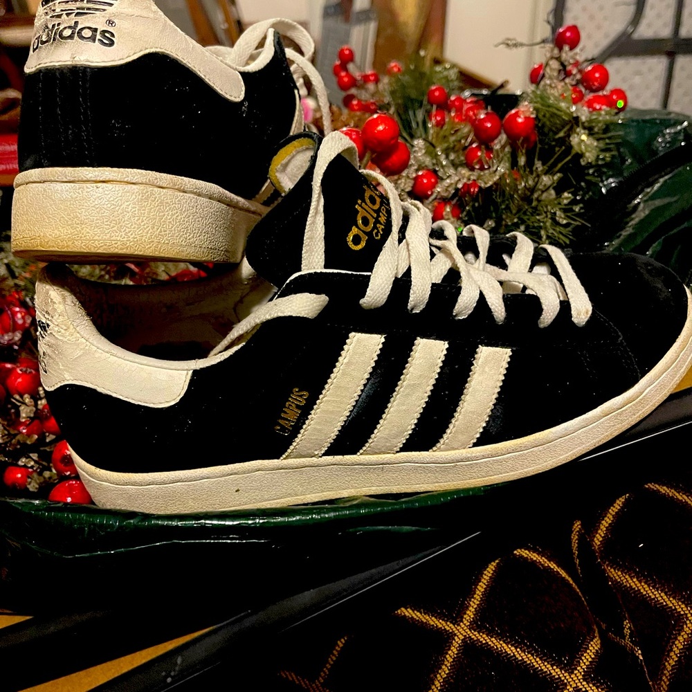 Black suede adidas